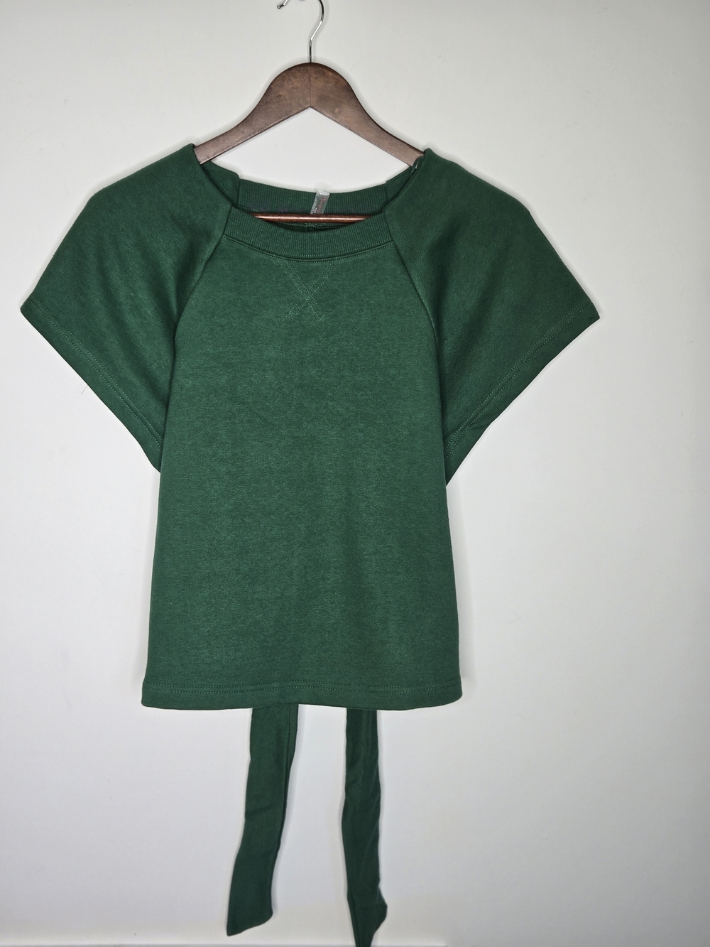 NWT Free People FP Movement Side To Side Tie Back Sweatshirt Heritage Green XS
